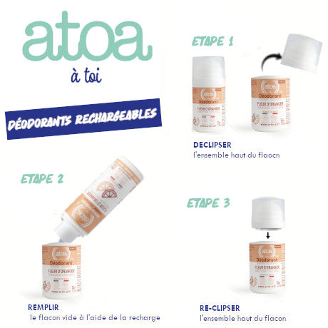 ATOA - RECHARGE Roll on déodorant Fleur d'Oranger - COSMOS ORGANIC