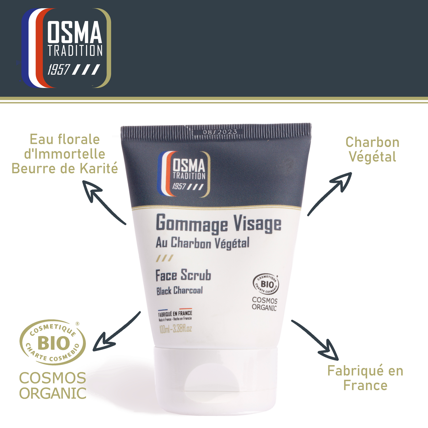OSMA TRADITION - Gommage Visage certifié BIO 100ml