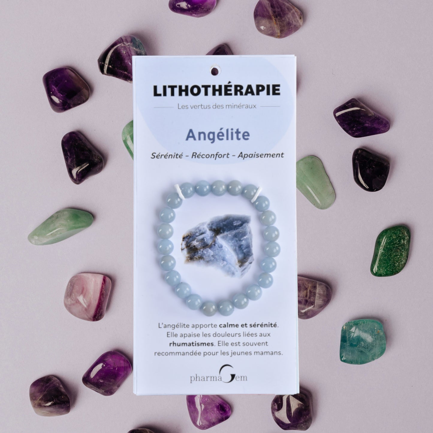 LITHOTHERAPIE - Bracelet Angélite