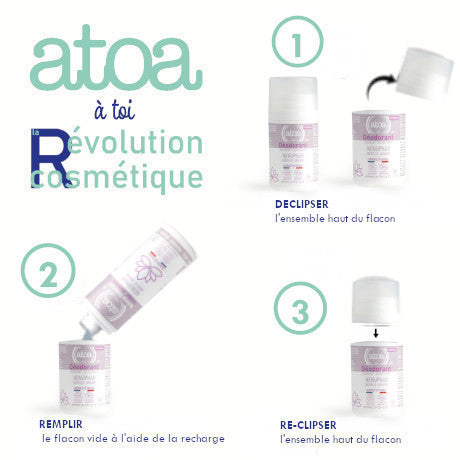 ATOA - Lot Roll-on + Recharge déodorant Nénuphar - COSMOS ORGANIC