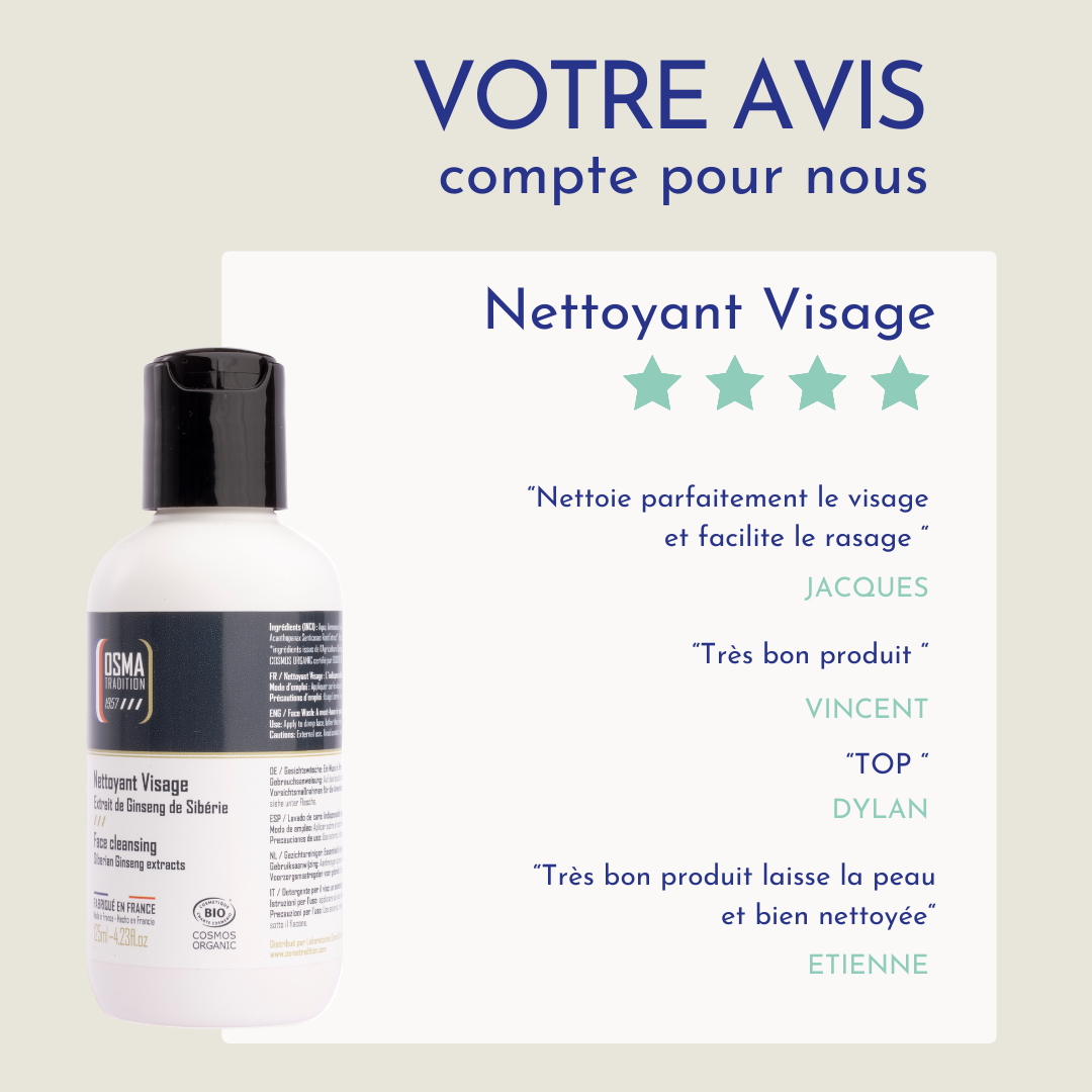 OSMA TRADITION - Gel Nettoyant Visage certifié COSMOS ORGANIC