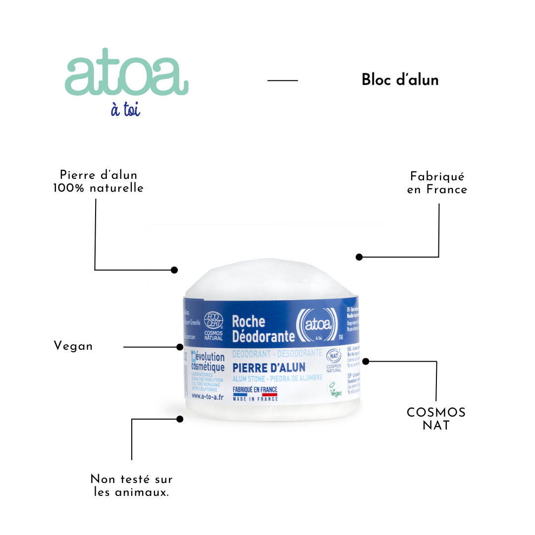 ATOA - Bloc déodorant certifié COSMOS NAT -150g