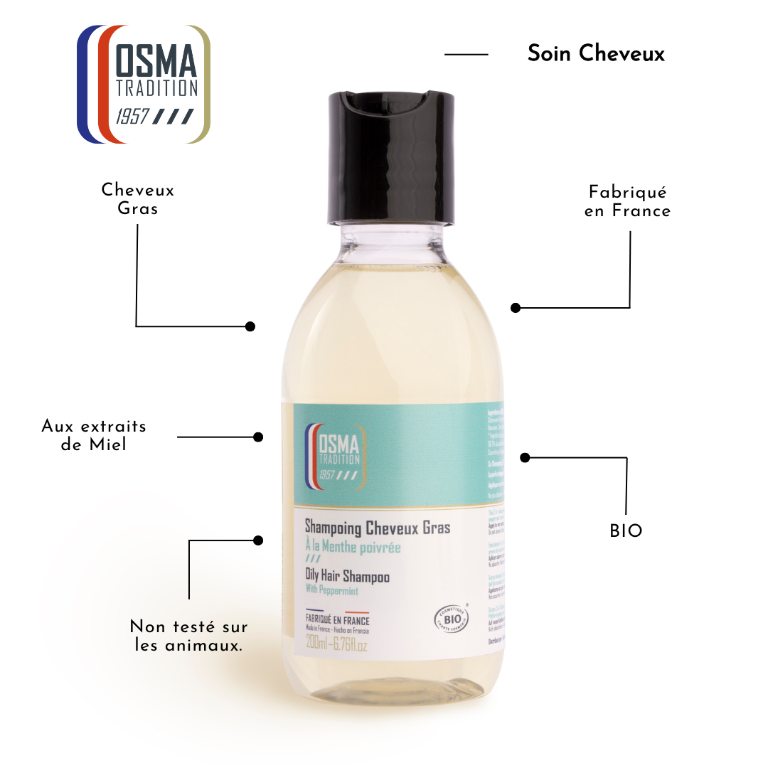 OSMA TRADITION - Shampoing Cheveux Gras certifié ECOCERT