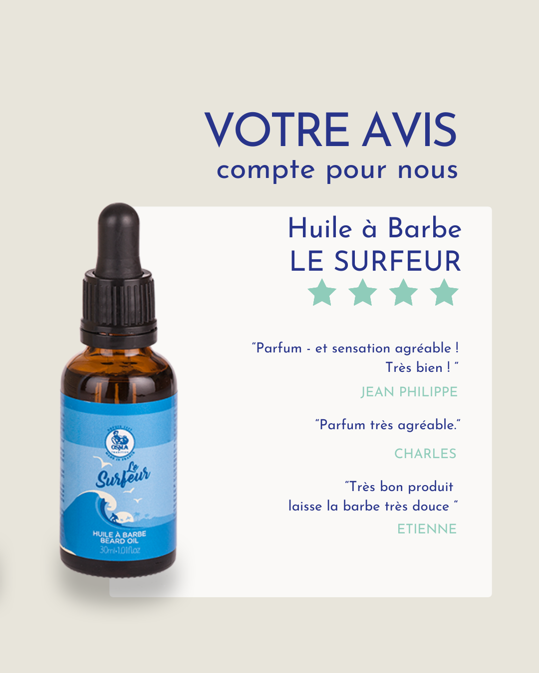 OSMA TRADITION - Huile à Barbe LE SURFEUR