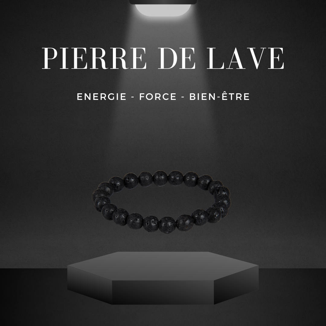 LITHOTHERAPIE - Bracelet Pierre de Lave