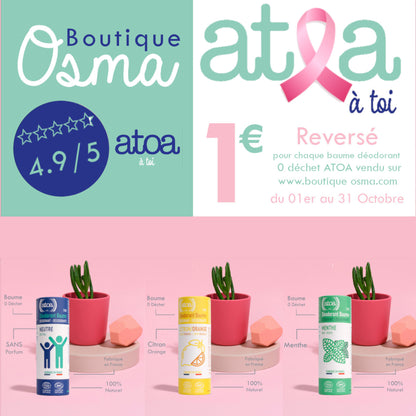 ATOA - Déodorant Baume Agrumes certifié COSMOS NATURAL