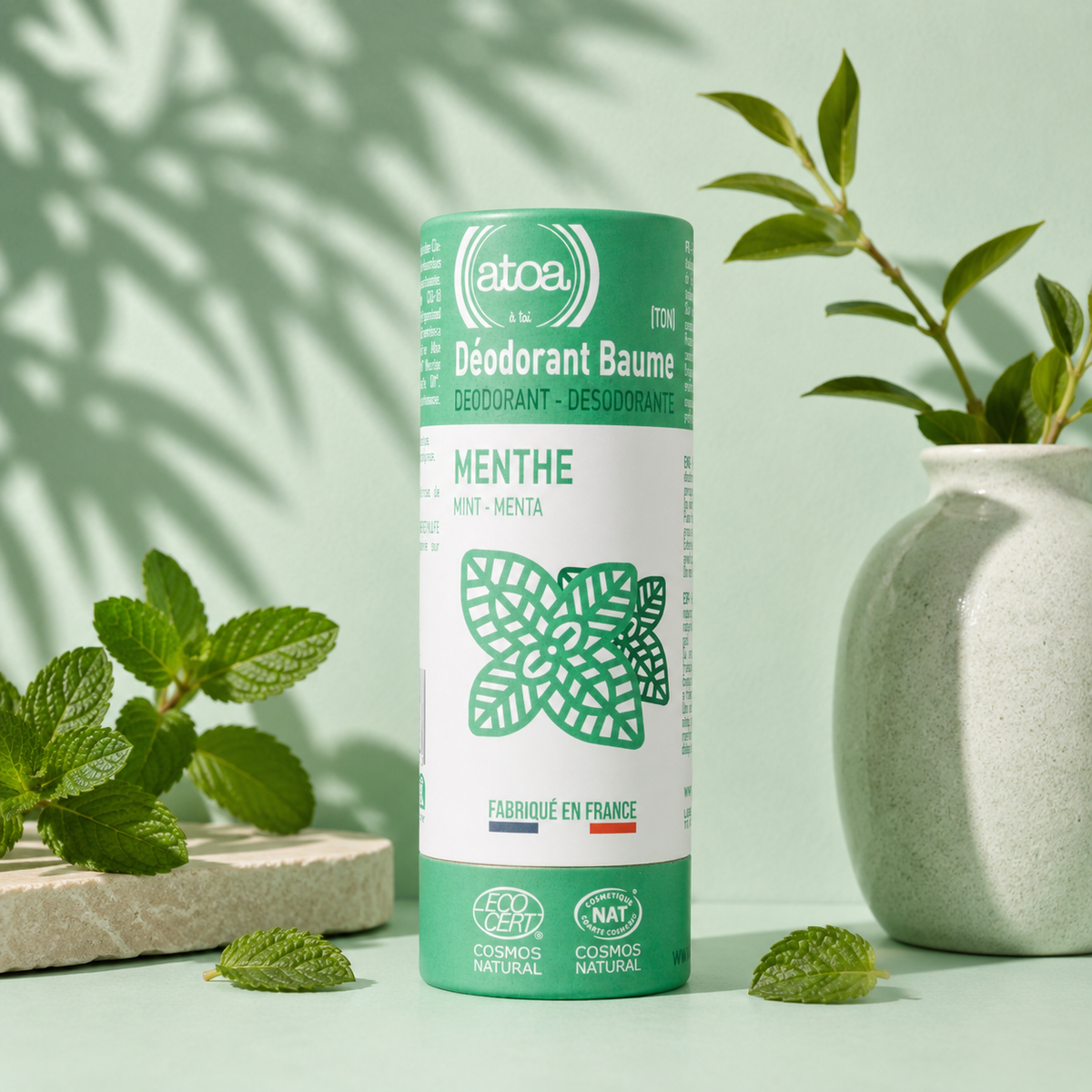 ATOA - Déodorant Baume Menthe certifié COSMOS NATURAL