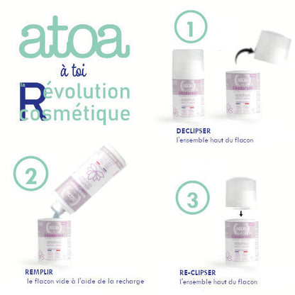 ATOA - RECHARGE Roll on déodorant Nénuphar - COSMOS ORGANIC