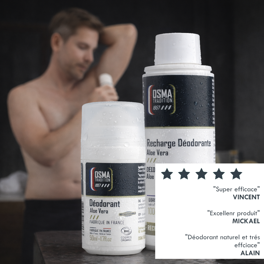 OSMA TRADITION - RECHARGE Roll on déodorant Rechargeable certifié COSMOS ORGANIC