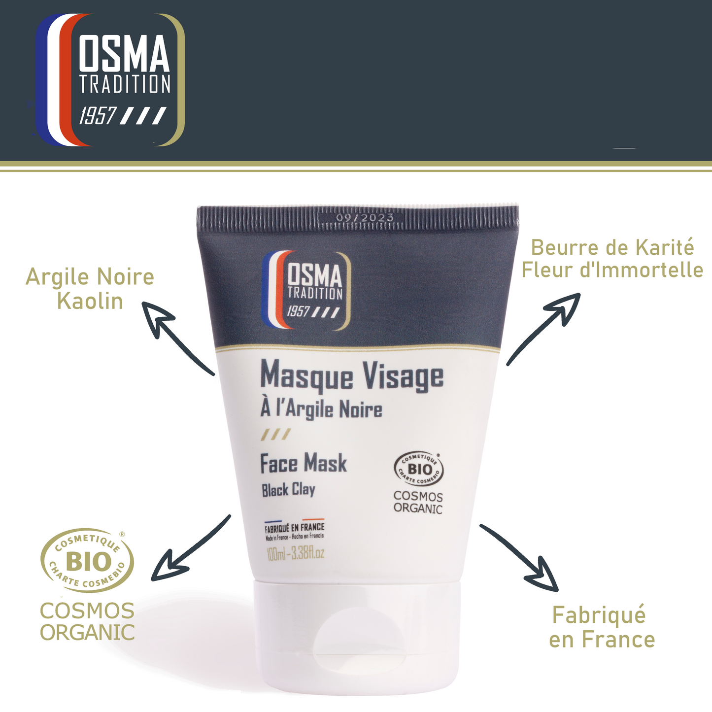 OSMA TRADITION - Masque Visage certifié COSMOS ORGANIC
