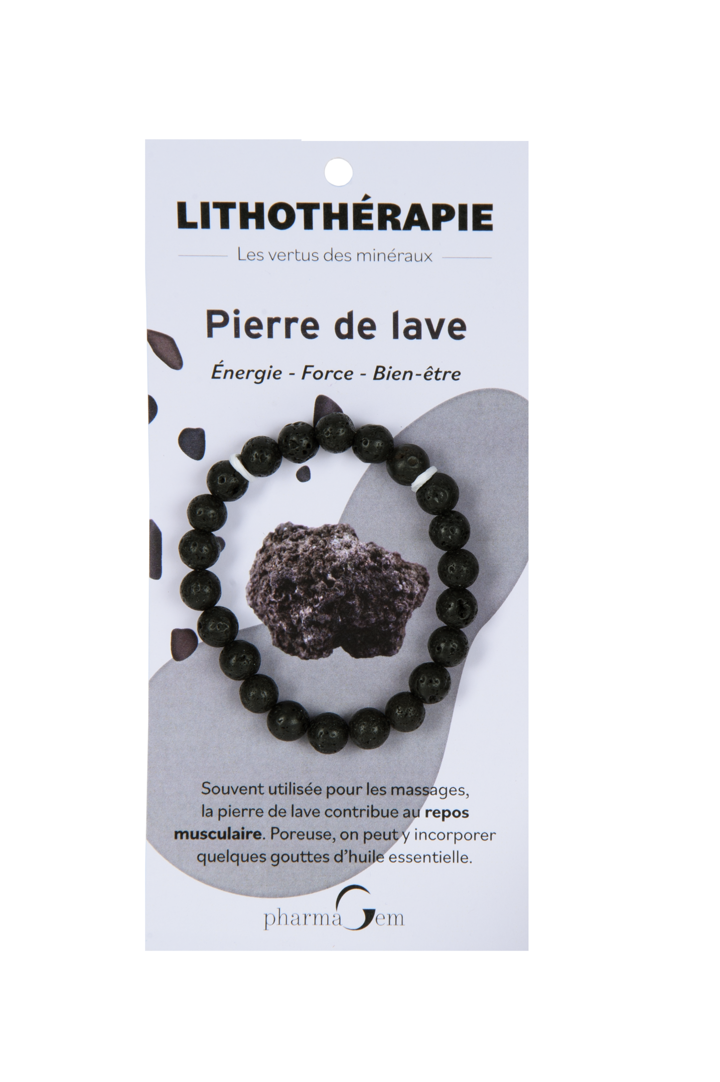 LITHOTHERAPIE - Bracelet Pierre de Lave