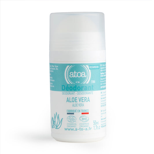 ATOA - Roll on déodorant Aloe Vera - COSMOS ORGANIC - RECHARGEABLE