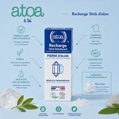 ATOA - Recharge Stick 100g certifié COSMOS NAT