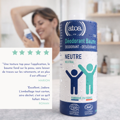ATOA - Déodorant Baume Sans Parfum certifié COSMOS NATURAL