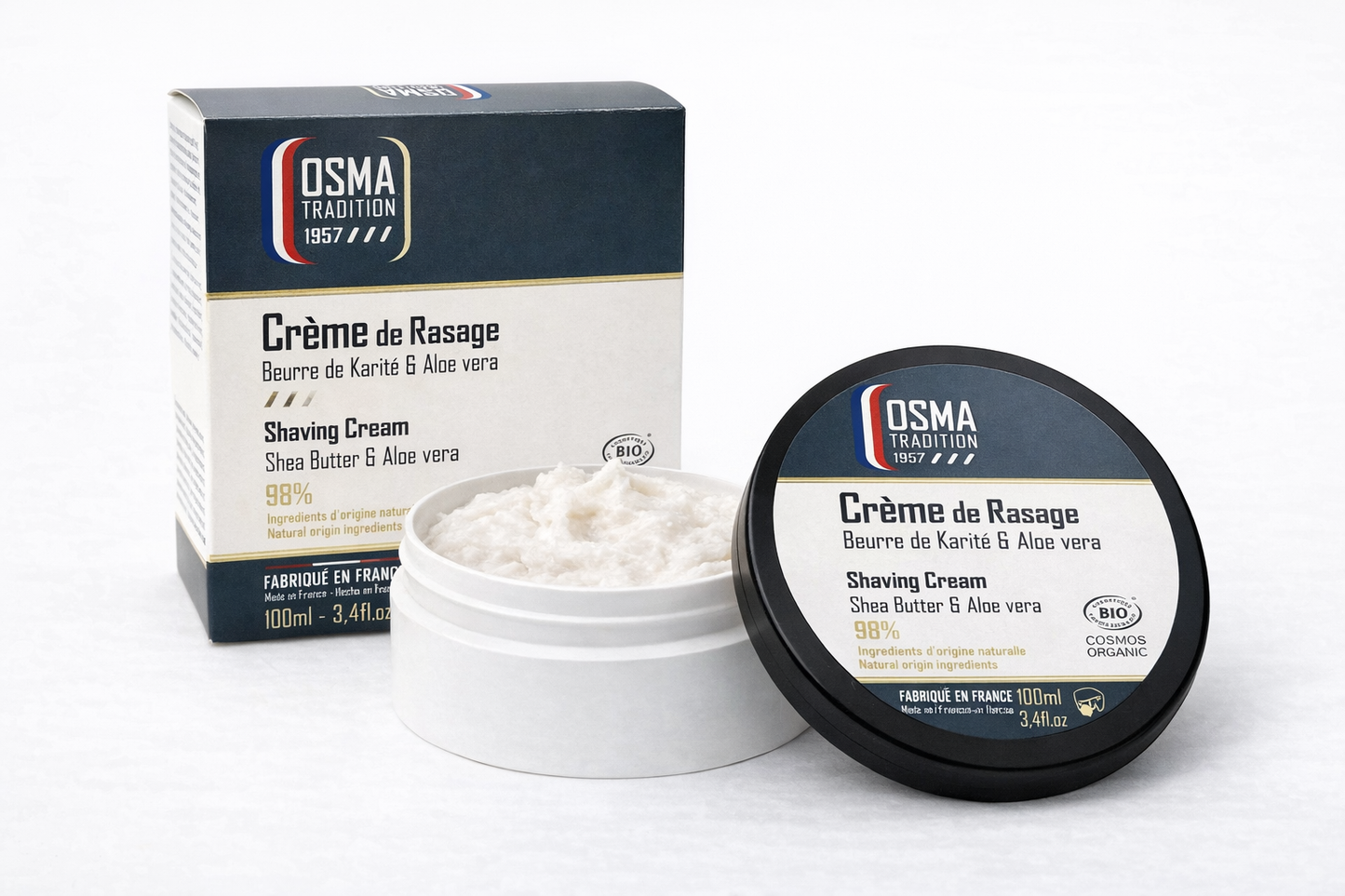 OSMA TRADITION - Crème de Rasage certifiée COSMOS ORGANIC
