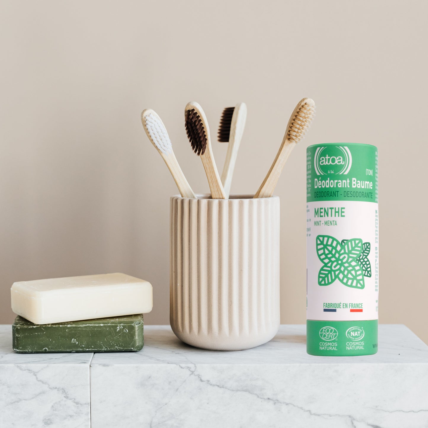 ATOA - Déodorant Baume Menthe certifié COSMOS NATURAL
