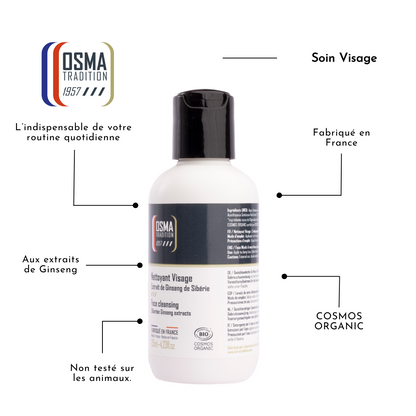 OSMA TRADITION - Gel Nettoyant Visage certifié COSMOS ORGANIC