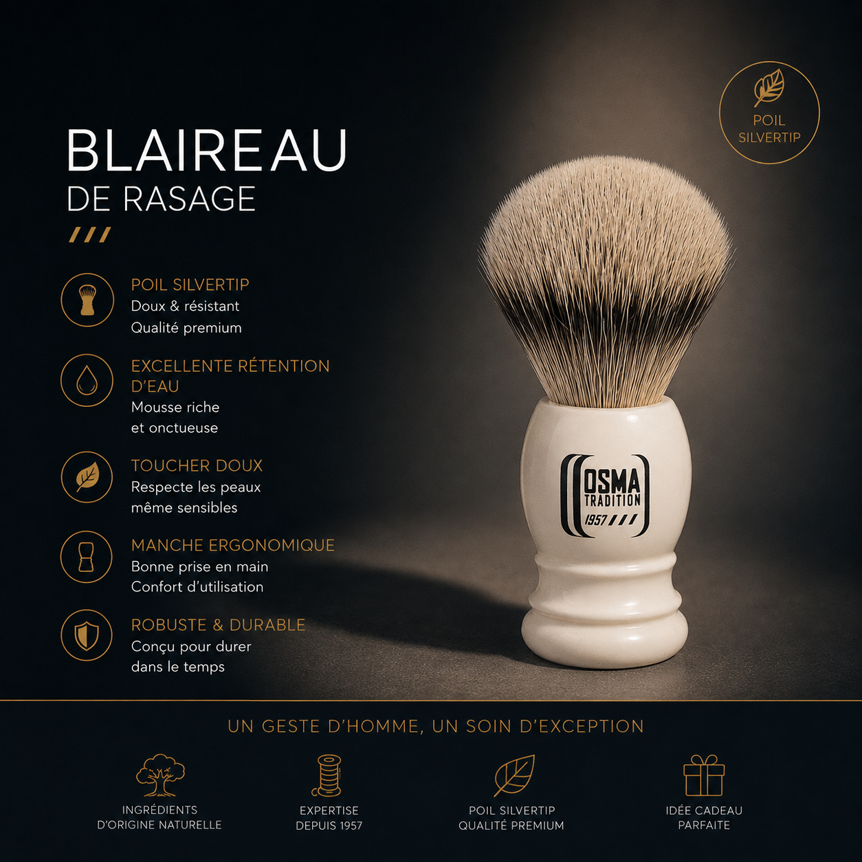 OSMA TRADITION - Blaireau de Rasage