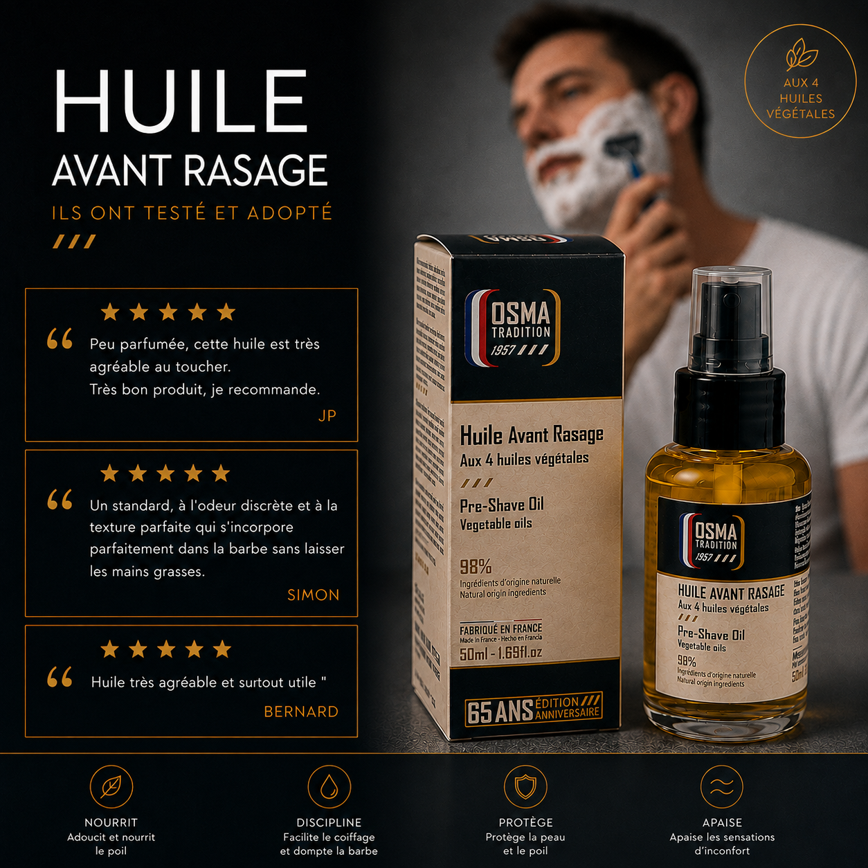 OSMA TRADITION - Huile Avant Rasage