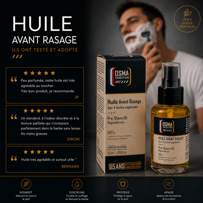 OSMA TRADITION - Huile Avant Rasage