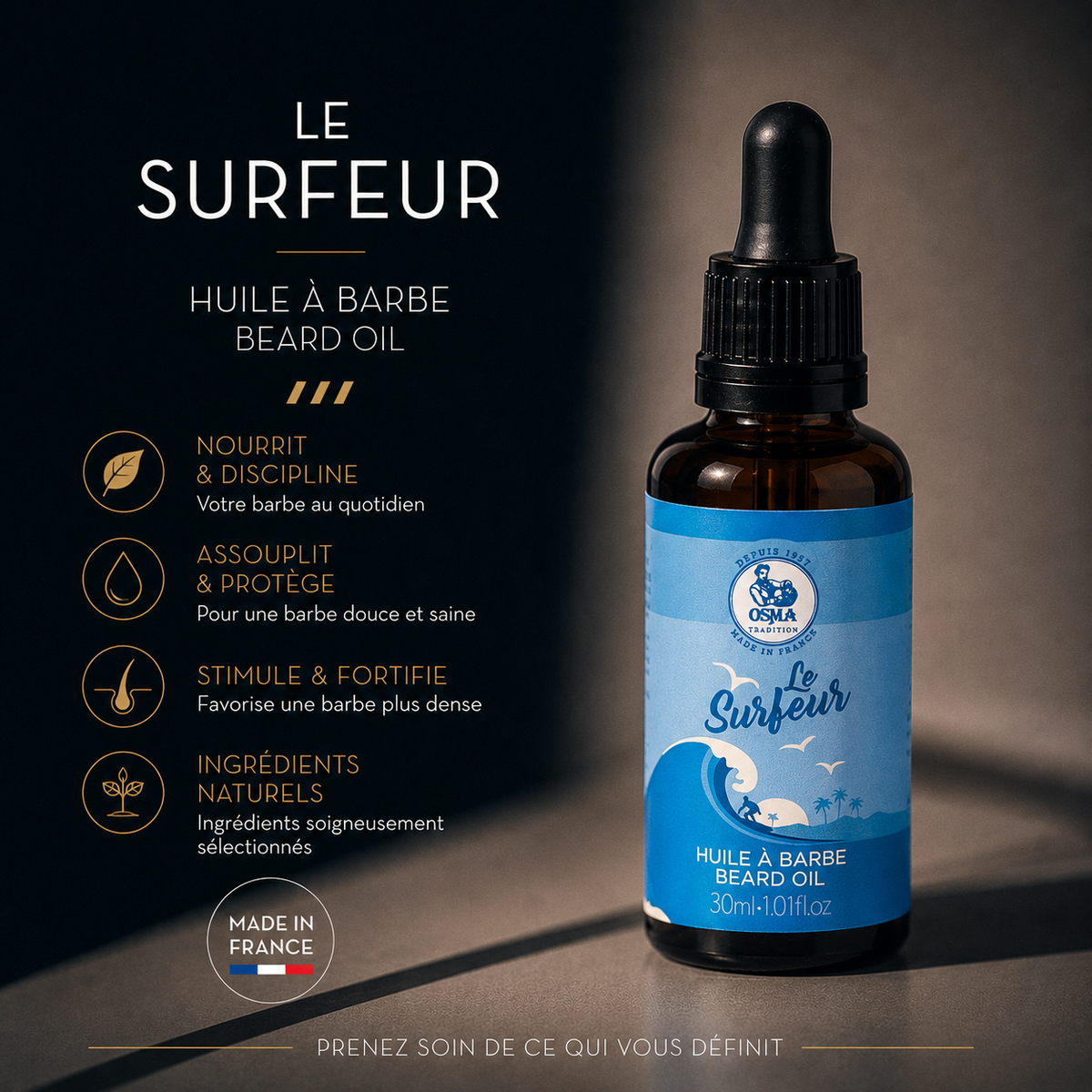 OSMA TRADITION - Huile à Barbe LE SURFEUR