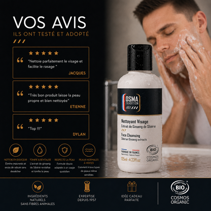 OSMA TRADITION - Gel Nettoyant Visage certifié COSMOS ORGANIC