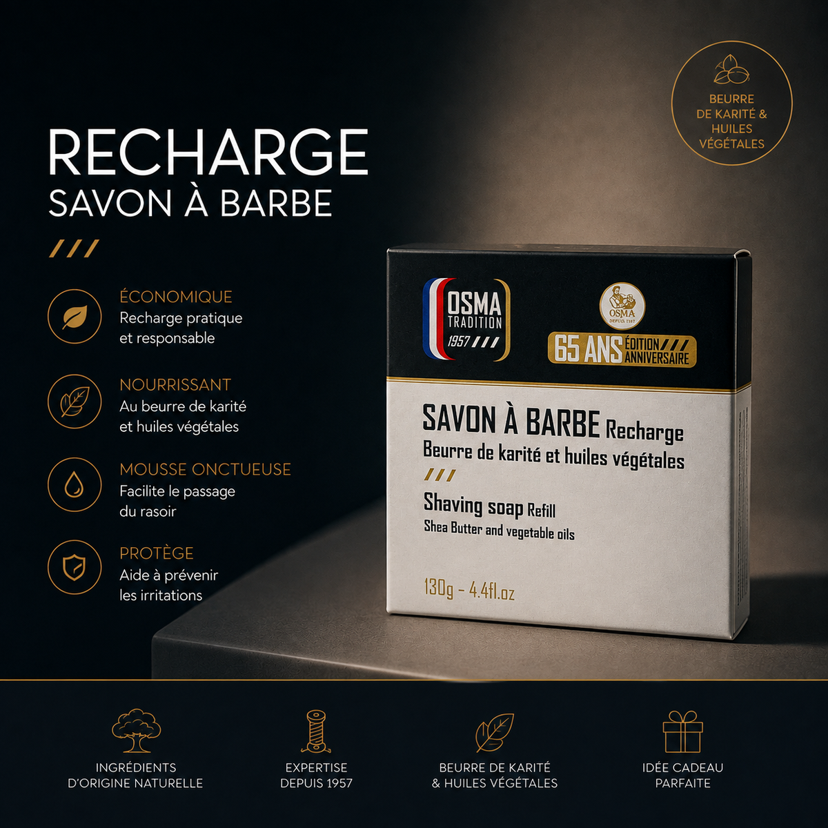 OSMA TRADITION - Recharge Savon à Barbe