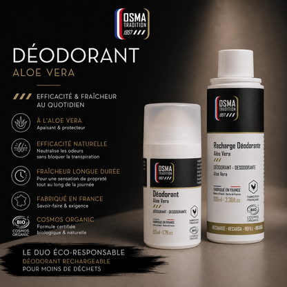 OSMA TRADITION - RECHARGE Roll on déodorant Rechargeable certifié COSMOS ORGANIC