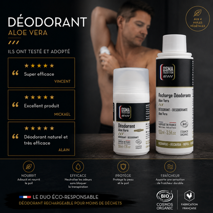 OSMA TRADITION - RECHARGE Roll on déodorant Rechargeable certifié COSMOS ORGANIC