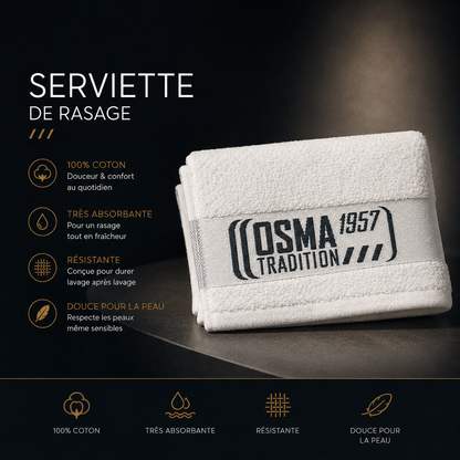 OSMA TRADITION - Serviette de rasage 30*30cm