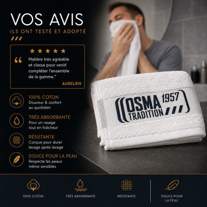 OSMA TRADITION - Serviette de rasage 30*30cm