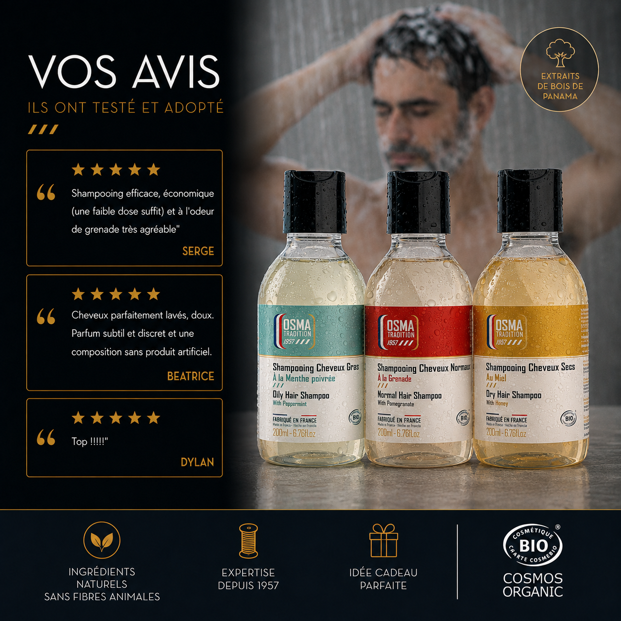 OSMA TRADITION - Shampoing Cheveux Normaux certifié ECOCERT