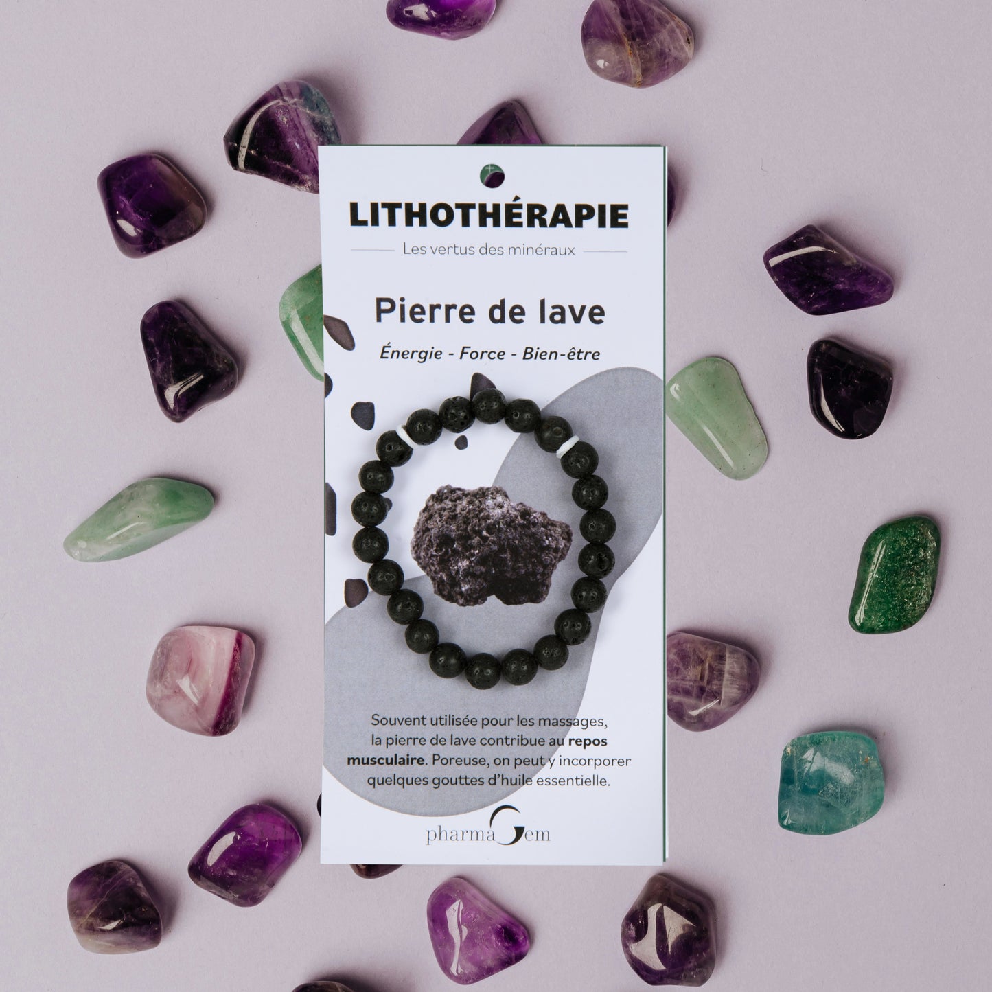 LITHOTHERAPIE - Bracelet Pierre de Lave