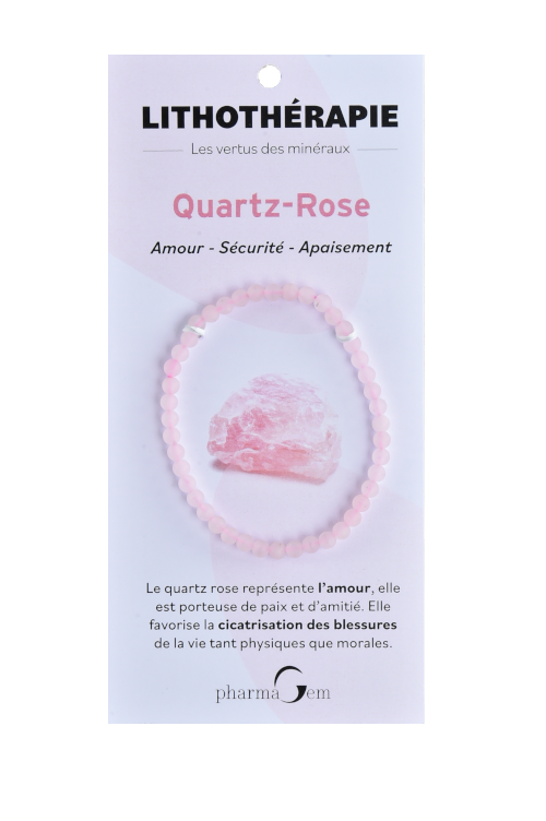 LITHOTHERAPIE - Bracelet Quartz Rose