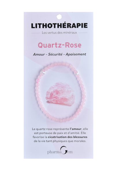 LITHOTHERAPIE - Bracelet Quartz Rose