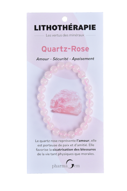 LITHOTHERAPIE - Bracelet Quartz Rose