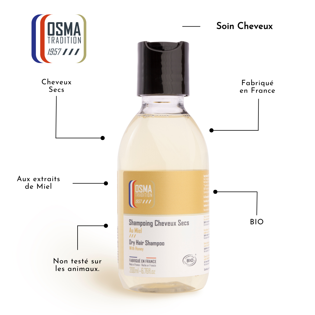 OSMA TRADITION - Shampoing Cheveux Secs certifié ECOCERT 200ml
