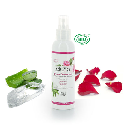 ALUNA - Spray déodorant certifié BIO à l'Eau de Rose - Allons Voir Si... - 100ml