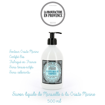 LA MANUFACTURE EN PROVENCE - Savon de Marseille liquide certifié ECOCERT - Criste Marine